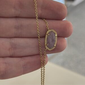 Kendra Scott Gold and Purple Pendant Necklace